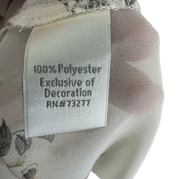 LC Lauren Conrad Runway NWT Floral Sheer 3/4 Sleeve Lace Crochet Blouse Size XXL - Picture 9 of 10
